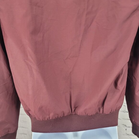 Bonobos Burgundy Lightweight Zip Lined Inner Pockets Bomber Jacket Small S - Picture 10 of 14